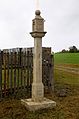 Čeština: Opravená boží muka v Mezné English: Column shrine in Mezná, Czech Republic.