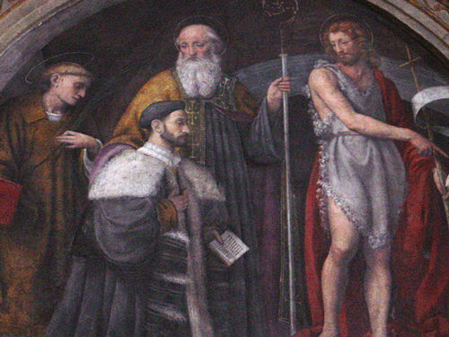 Detail of Bernardino Luini's frescoes