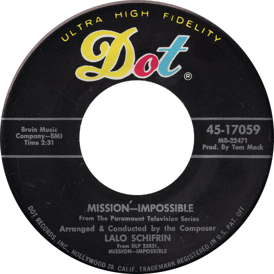 Datei:Mission Impossible theme by Lalo Schifrin US single.tif