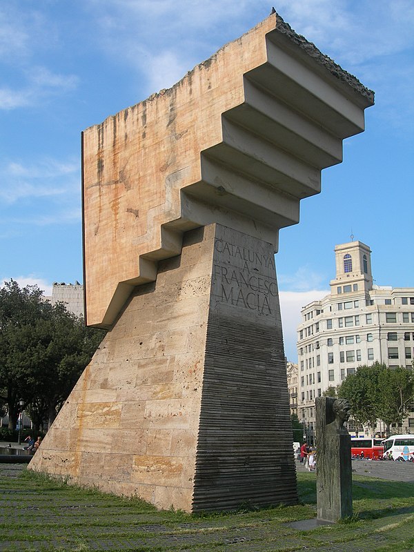 Monument to Francesc Macià in Plaça Catalunya (Barcelona).