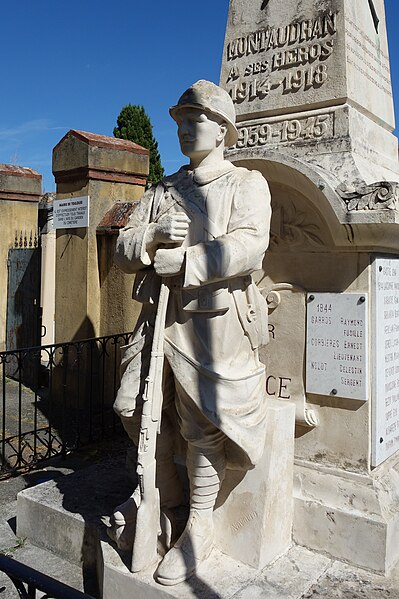 File:Monument aux morts de Montaudran - statue du poilu, chemin de l'Église-de-Montaudran (Toulouse).jpg