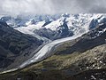 Morteratsch- und Persgletscher 2005, inzwischen sind die Gletscher getrennt