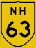 National Highway 63 marker