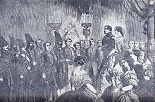 The Persian embassy to Napoleon III, led by Amin o Dowleh. Napoleon-Kashan.jpg