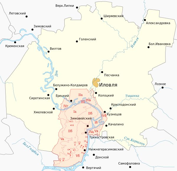 Карта-схема парка на территории Иловлинского района