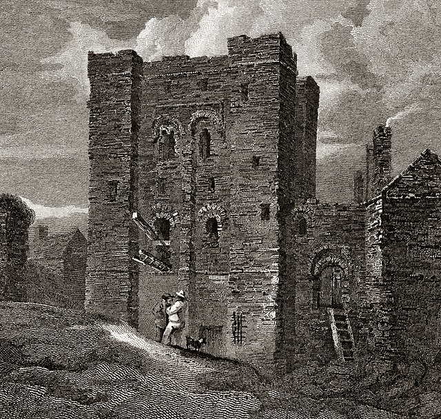The unrestored castle in 1814.
