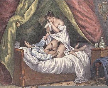 A amante cautelosa - Litografia, 1860