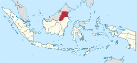 उत्तर कालिमांतानचे इंडोनेशिया देशाच्या नकाशातील स्थान