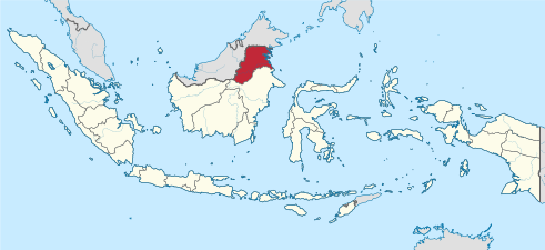 Peta genah Propinsi Kalimantan Utara ring Indonésia