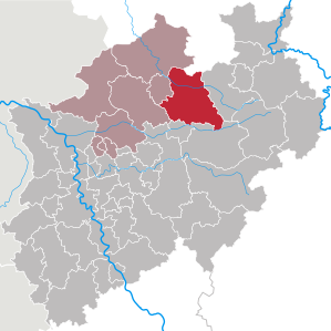 Lage des Kreis Warendorf in Nordrhein-Westfalen (anklickbare Karte)