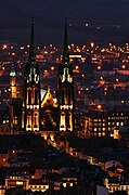 Vue de la cathédrale Notre-Dame-de-l'Assomption depuis la D941