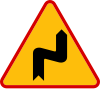 A-3 "dangerous bends — first to the right"