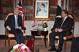 British Foreign Secretary William Hague with Nawaz in London