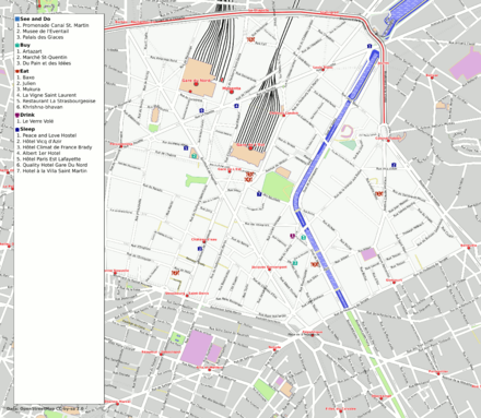 Map of the 10th Arrondissement