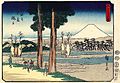 Оморидегі күріш алқаптары арқылы өтетін жол (Хирошиге, 1852) .jpg