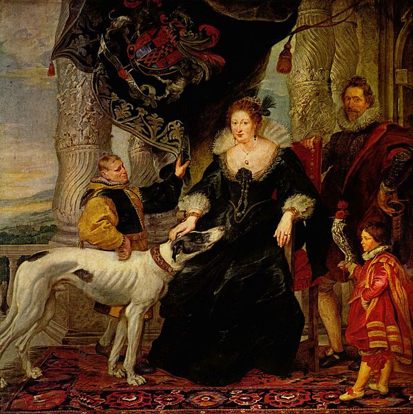 Peter Paul Rubens, Alethea Talbot with attendants and Sir Dudley Carleton, c. 1620. Alte Pinakothek.