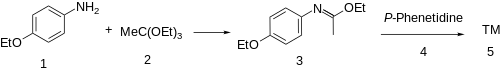 Synthesis: Phenacaine synthesis.svg