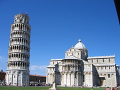 The Leaning Tower of Pisa and the Duomo di Pisa of Pisa