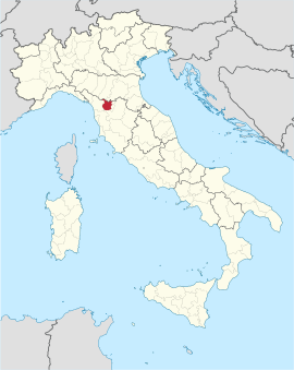 Poloha provincie Pistoia v rámci Talianska (klikacia mapa)