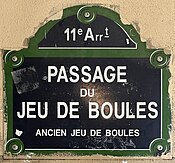 Plaque Passage Jeu Boules - Paris XI (FR75) - 2021-10-26 - 2.jpg