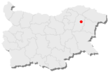 Mapa da Bulgária, posição de Pliska em destaque