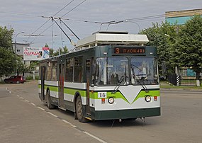 Un trolleybus à Podolsk (oblast de Moscou). (définition réelle 4 515 × 3 198)