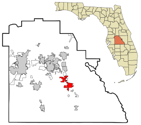 Polk County Florida Incorporated and Unincorporated areas Lake Wales Highlighted.svg