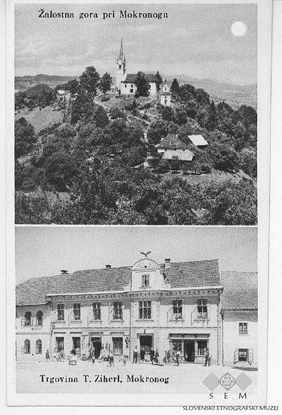 File:Postcard of Žalostna gora and Mokronog.jpg