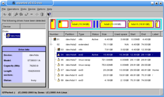 <span class="mw-page-title-main">QtParted</span> Open source software for Linux OS