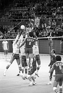 English: Volleyball competition at Olympic Games-80 Русский: Волейбол на Олимпиаде-80