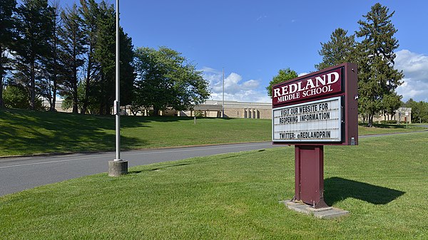 Redland Middle School sign, Rockville, MD