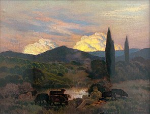 René Ménard, Pâtre au crépuscule, Provence