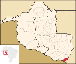 Localização de Cabixi em Rondônia