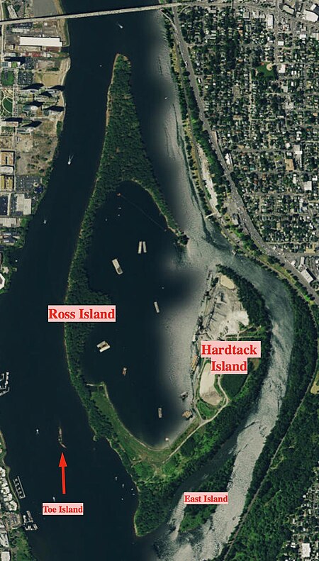 Ross Island satellite labeled