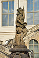 Detail des "Friedensbrunnen" vor dem Johanneum in Dresden.