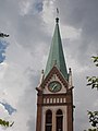 Saint Elisabeth Church, clock and abat-sons, 2018 Pesterzsébet.jpg