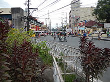 San Pedro city proper from the city plaza.