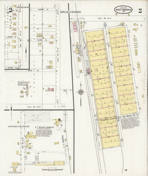 File:Sanborn Fire Insurance Map from West Memphis, Crittenden County, Arkansas. LOC sanborn00364 001-2.tif