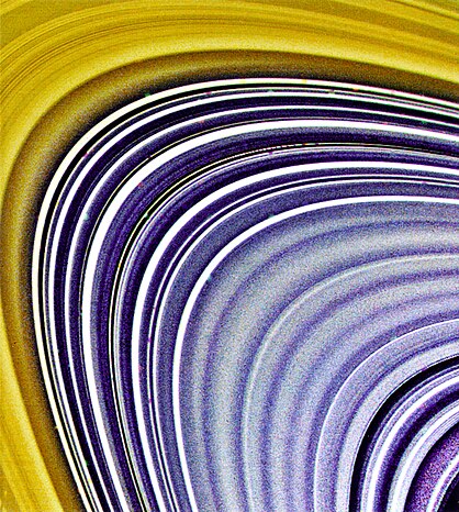 Voyager 2 foto van Saturnus' ringenstelsel