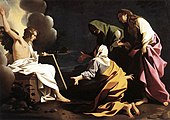 『キリストの墓の前のマリアたち』バルトロメオ・スケドーニ 1613年頃