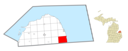 Huron County içindeki yer