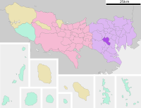 Location of Shibuya in Tokyo