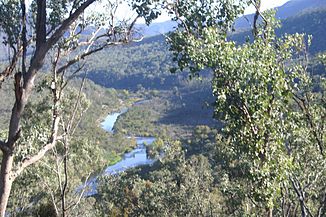 Snowy River unterhalb der McKillops Bridge im Bundesstaat Victoria