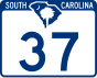 South Carolina Highway 37 marker