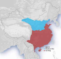 Dinastie del sud e del nord 440 CE.png