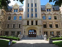 The main entrance facade Spokane County Courthouse, Spokane, Washington (50082799648).jpg