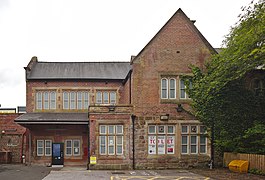 Station building, Newton-Le-Willows railway station - two-storey view.