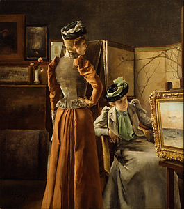 Vizită la atelier, de Alfred Stevens, 1891