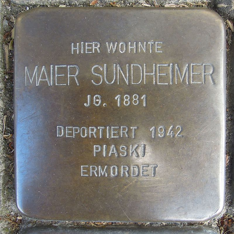 Stolperstein für Maier Sundheimer