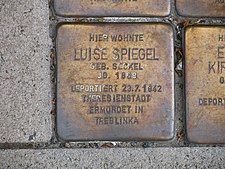 Pietra d'inciampo Luise Spiegel, 1, Harnischstraße 6, List, Hannover.jpg